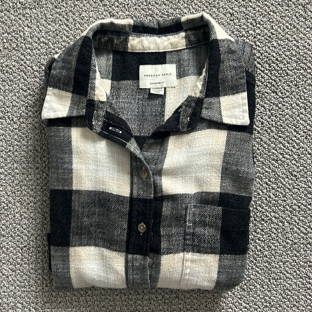 American Eagle Boyfriend Fit Flannel Shirt